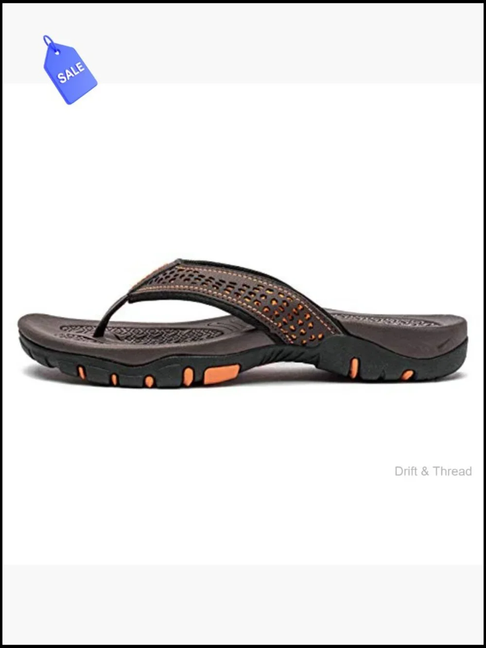Mens Sport Flip Flops Comfort Casual Thong Sandals Outdoor Arch Support Non-slip
